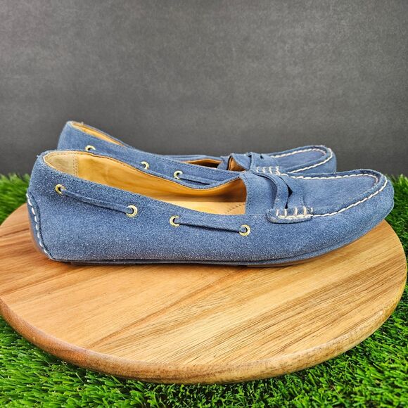 Sperry Women's Topsider Gold Cup Blue Leather Loafers Slip On Casual Size 8 M - Picture 1 of 12